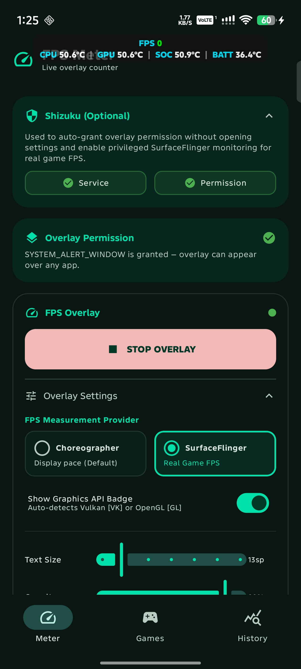 SurfaceFlinger & Shizuku Settings