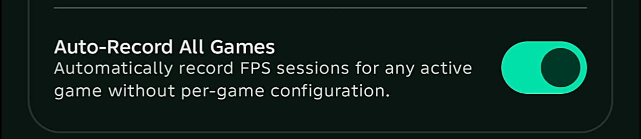 Auto-Record All Games Option