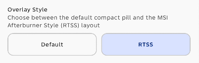 Overlay Style Selection Setting