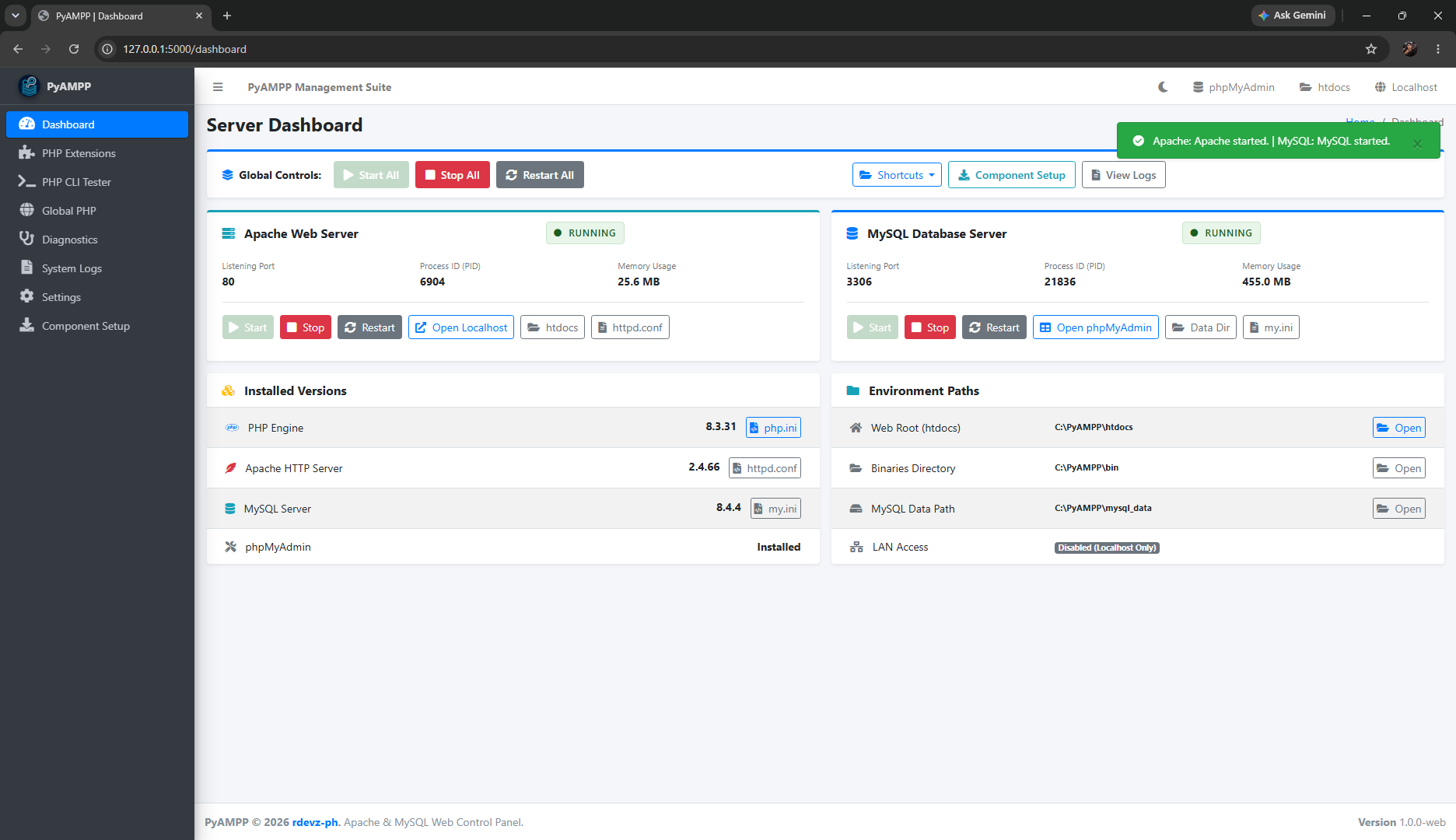 PyAMPP Web Dashboard
