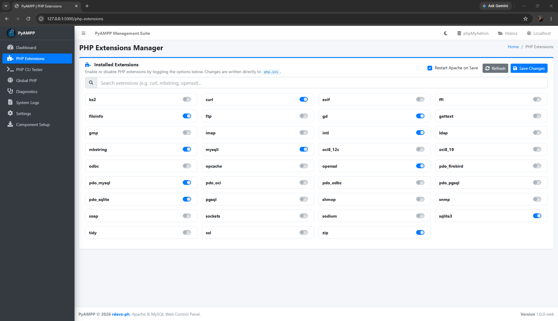 PyAMPP PHP Extensions